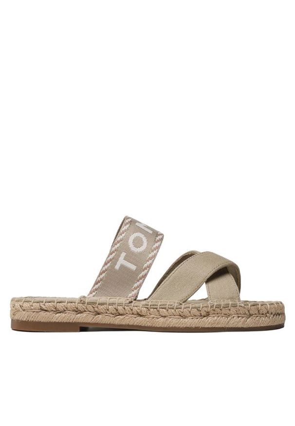 TOMMY HILFIGER - Tommy Hilfiger Espadryle Seasonal Webbing Sandal FW0FW07181 Beżowy. Kolor: beżowy. Materiał: materiał