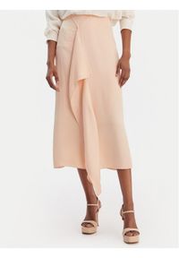 BOSS Spódnica midi Vemuth 50552076 Różowy Regular Fit. Kolor: różowy. Materiał: wiskoza #1