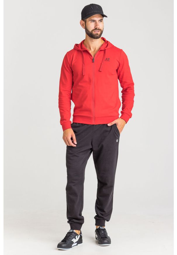 EA7 Emporio Armani - Bluza EA7 EMPORIO ARMANI. Typ kołnierza: kołnierzyk stójkowy, kaptur. Wzór: aplikacja. Styl: klasyczny