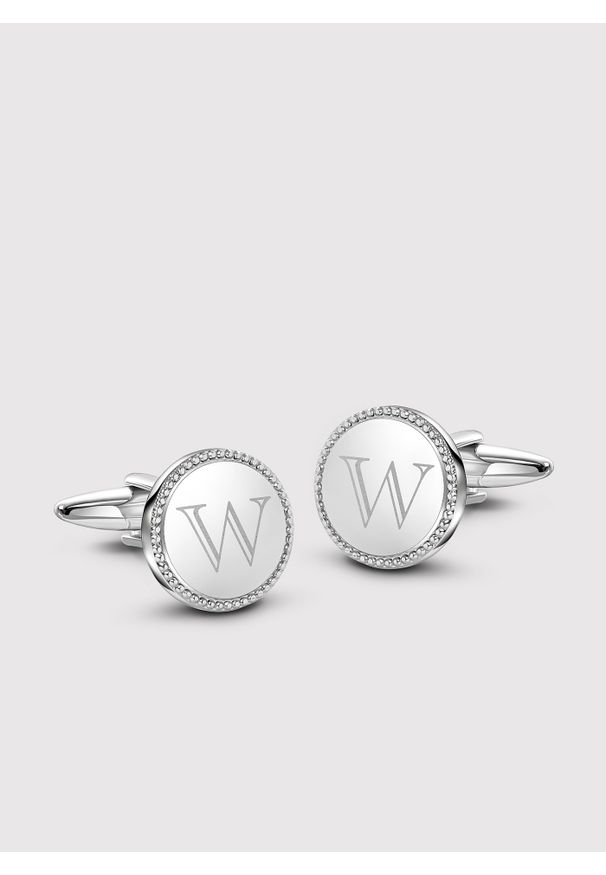 Pako Lorente - PAKO LORENTE – Srebrne spinki do mankietów. Kolor: srebrny