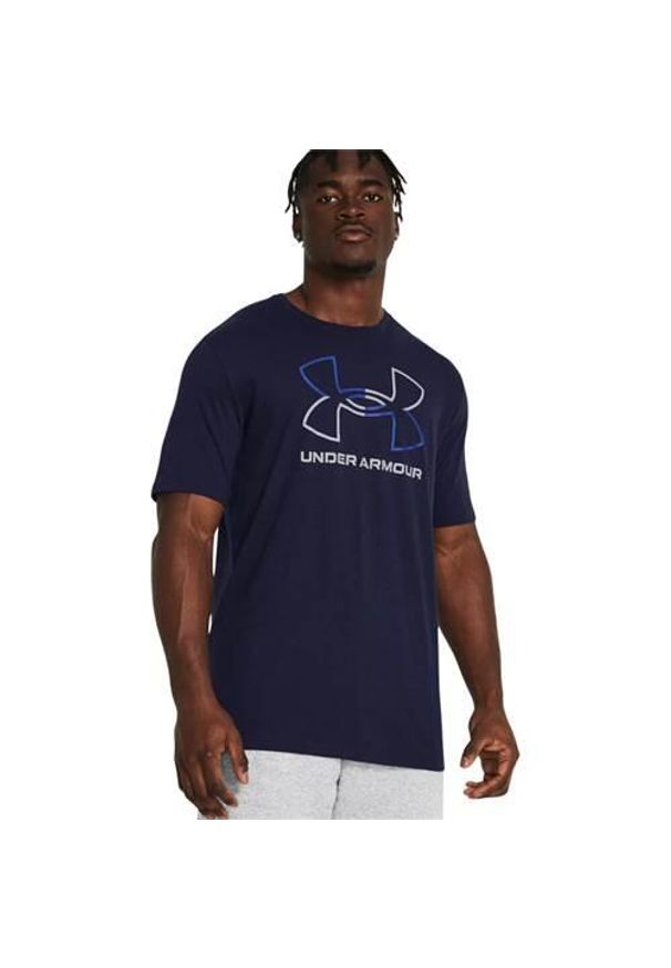 Koszulka sportowa męska Under Armour Gl Foundation Uodate. Kolor: niebieski. Materiał: bawełna, poliester. Długość rękawa: krótki rękaw. Długość: krótkie. Sport: fitness