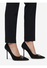 Eva Minge Szpilki EO-LILA-1677-13-3S Czarny. Kolor: czarny. Materiał: skóra, zamsz. Obcas: na szpilce #7