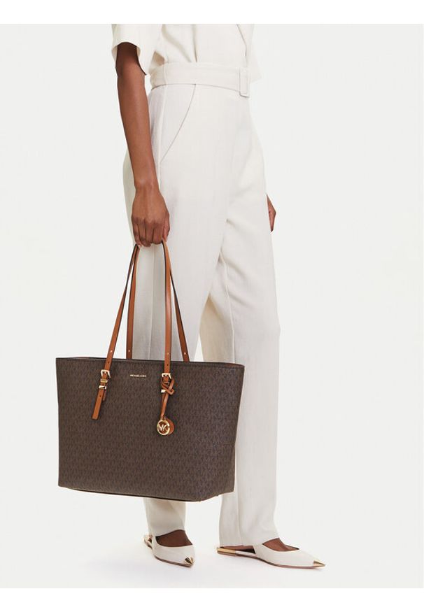 MICHAEL Michael Kors Torebka Quinn 30T5GQNT9B Brązowy. Kolor: brązowy. Materiał: skórzane