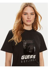 Guess T-Shirt Ines V4YI07 I3Z14 Czarny Regular Fit. Kolor: czarny. Materiał: bawełna #4