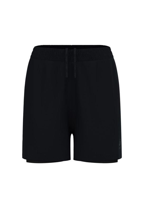 Spodenki damskie Odlo ESSENTIAL 4 INCH 2-in-1 short. Kolor: czarny. Sport: turystyka piesza