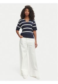 TOMMY HILFIGER - Tommy Hilfiger Sweter WW0WW45400 Granatowy Regular Fit. Kolor: niebieski. Materiał: bawełna #4