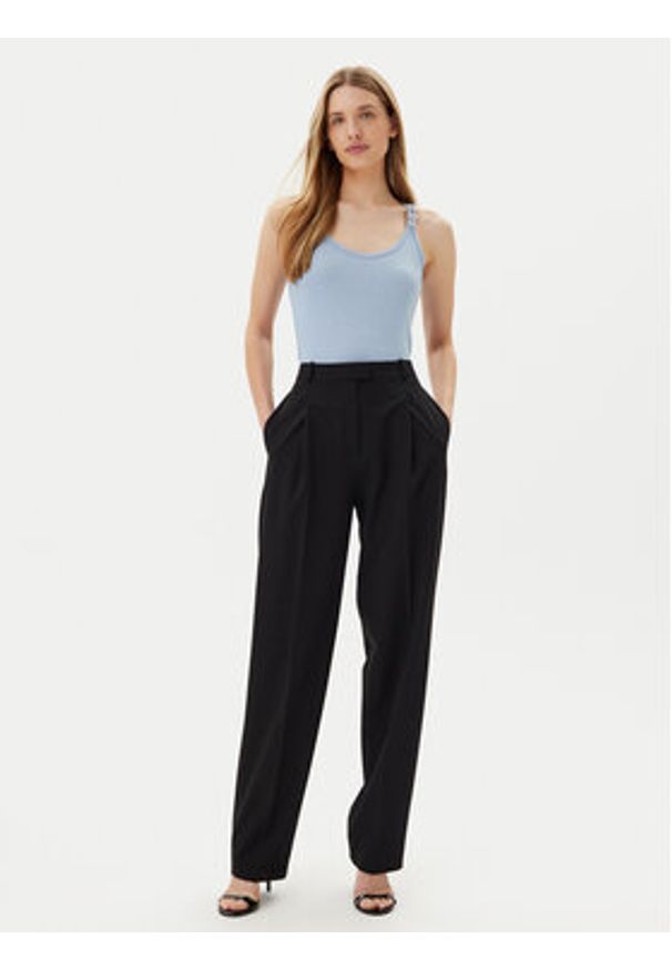 Morgan Top 251-DIDOA Błękitny Slim Fit. Kolor: niebieski. Materiał: wiskoza
