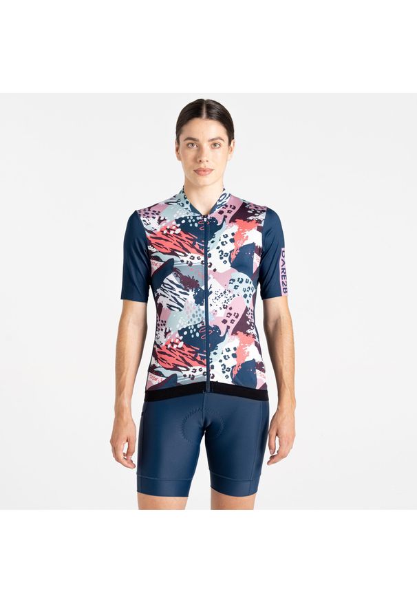 DARE 2B - Koszulka rowerowa damska AEP Stimulus. Kolor: szary, fioletowy, wielokolorowy