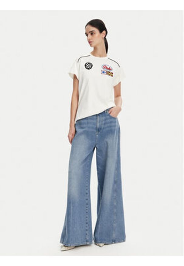 Pinko - PINKO T-Shirt 105270 A2ME Biały Regular Fit. Kolor: biały. Materiał: bawełna