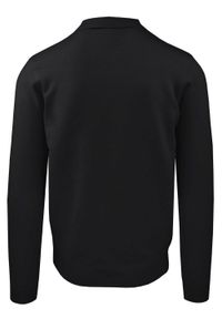 Męski, Lekki Sweter z Wiskozy z Kołnierzykiem Polo - Brave Soul - Czarny. Typ kołnierza: polo. Kolor: czarny. Materiał: wiskoza, poliester, poliamid
