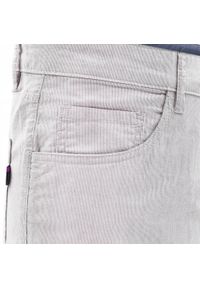 Lekkie, Bawełniane Szorty (Krótkie Spodenki) - Pako Jeans - Popiel w Prążek. Materiał: bawełna, elastan. Długość: krótkie. Wzór: prążki. Sezon: lato. Styl: klasyczny #5