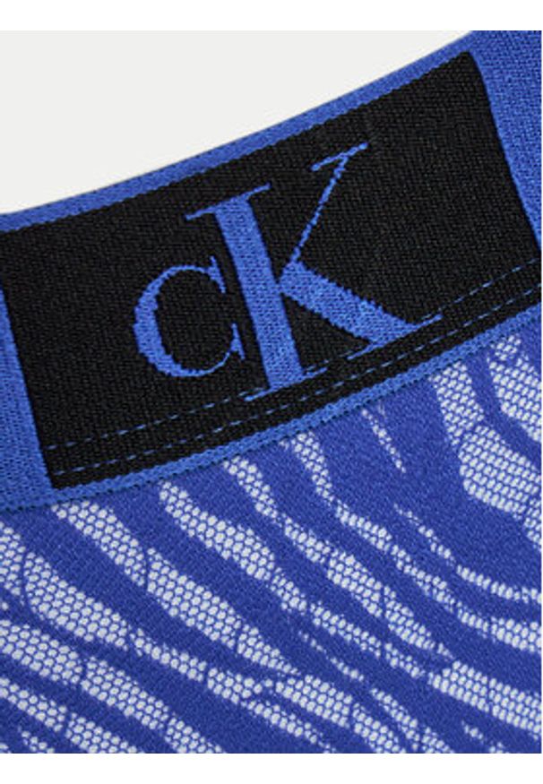 Calvin Klein Underwear Stringi 000QF7378E Niebieski. Kolor: niebieski. Materiał: syntetyk