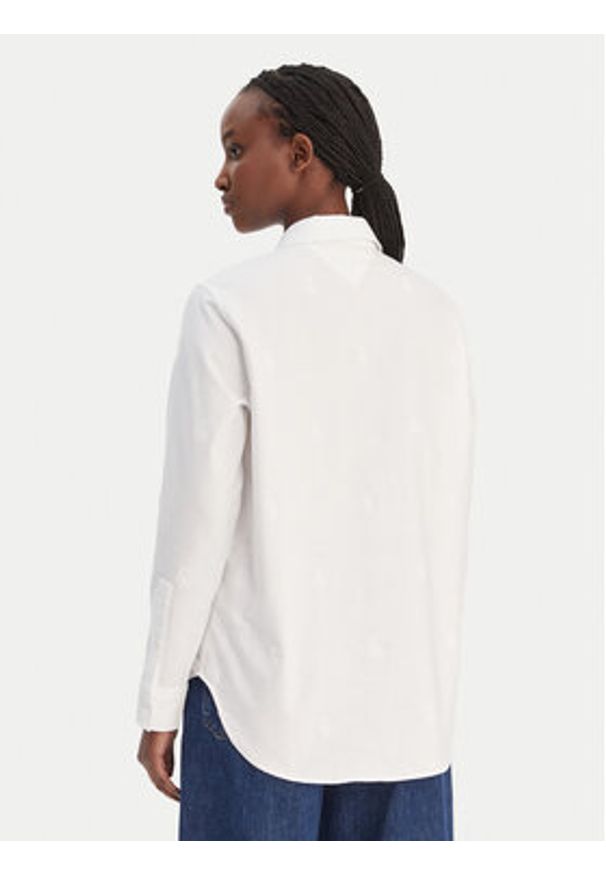TOMMY HILFIGER - Tommy Hilfiger Koszula WW0WW49386 Biały Relaxed Fit. Kolor: biały. Materiał: bawełna