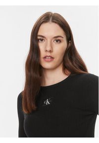 Calvin Klein Jeans Sweter Variegated J20J223233 Czarny Slim Fit. Kolor: czarny. Materiał: bawełna #3
