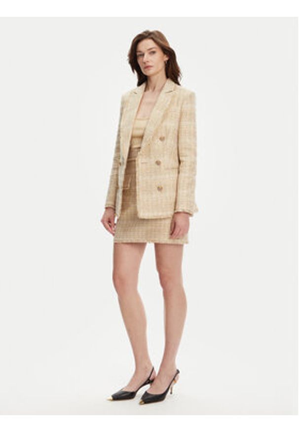 Marciano Guess Marynarka 5GGN15 7302A Beżowy Regular Fit. Kolor: beżowy. Materiał: bawełna