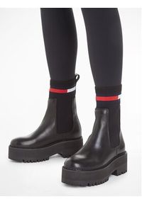Tommy Jeans Sztyblety Tjw Flatform Chelsea Sock EN0EN02301 Czarny. Kolor: czarny #5