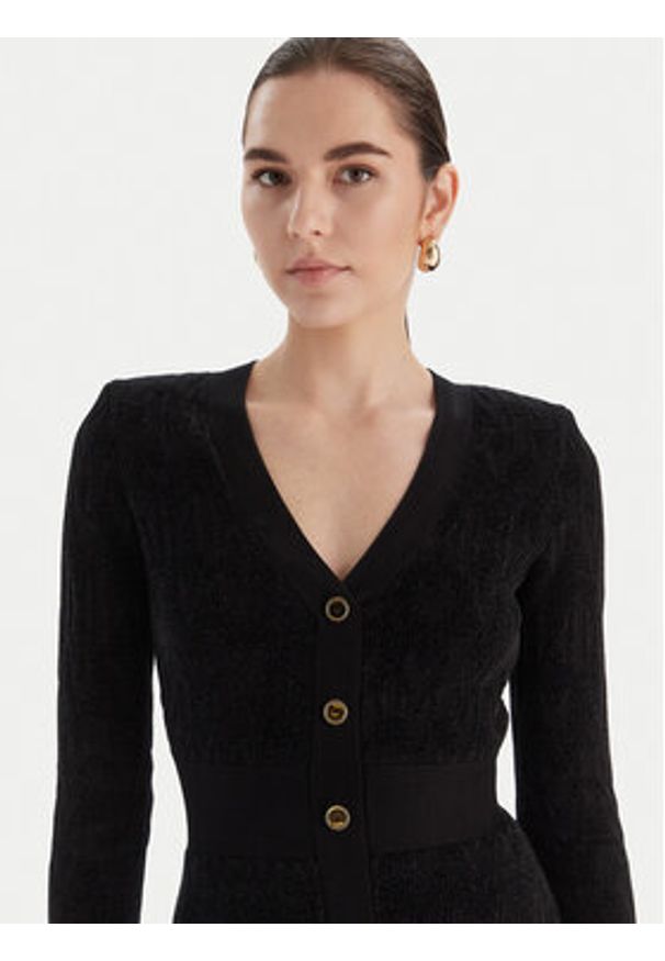 Marciano Guess Sukienka dzianinowa 5BGK04 5661Z Czarny Slim Fit. Kolor: czarny. Materiał: syntetyk