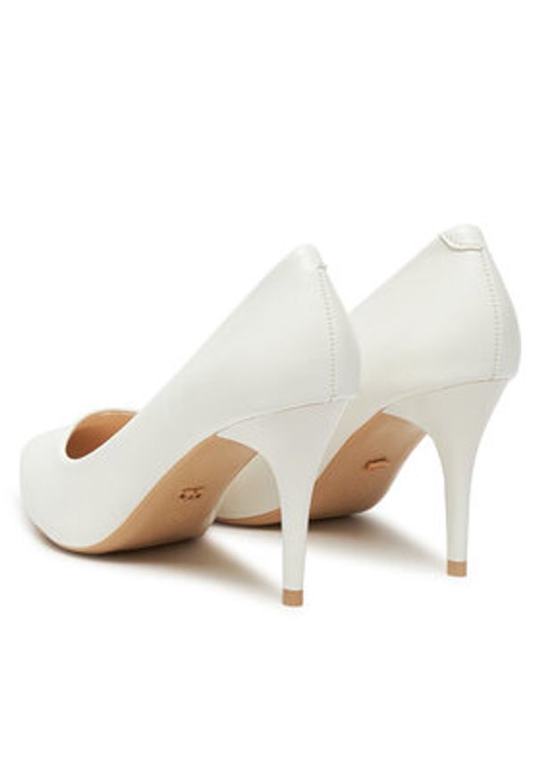 DeeZee Szpilki DZ002 Biały. Kolor: biały. Materiał: materiał. Obcas: na szpilce