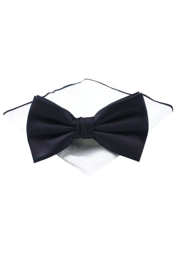 Męska Mucha (Poszetka w Zestawie) - Chattier - Głęboki Burgund i Granat. Styl: sportowy, elegancki