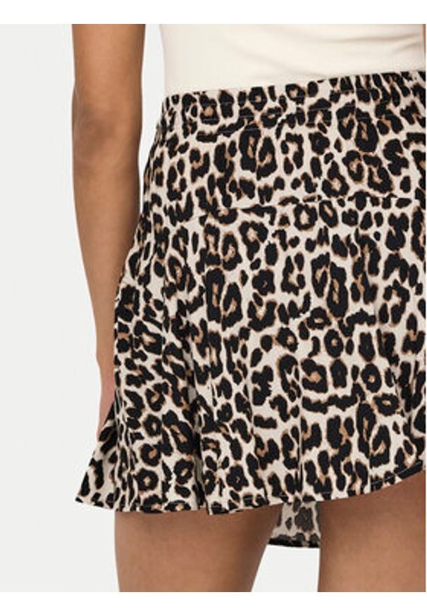 only - ONLY Spódnica mini 15322967 Brązowy Regular Fit. Kolor: brązowy. Materiał: wiskoza