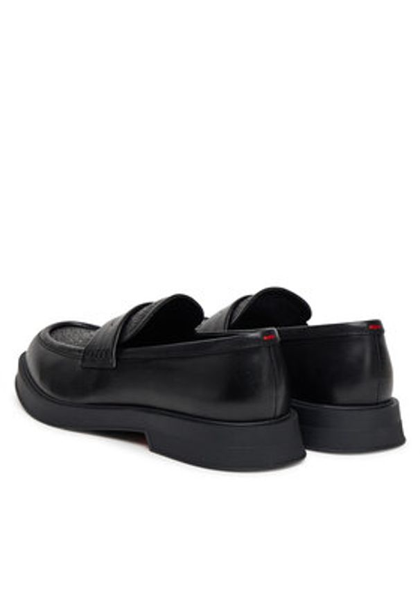 Hugo - HUGO Loafersy Lenner 50548486 Czarny. Kolor: czarny. Materiał: skóra