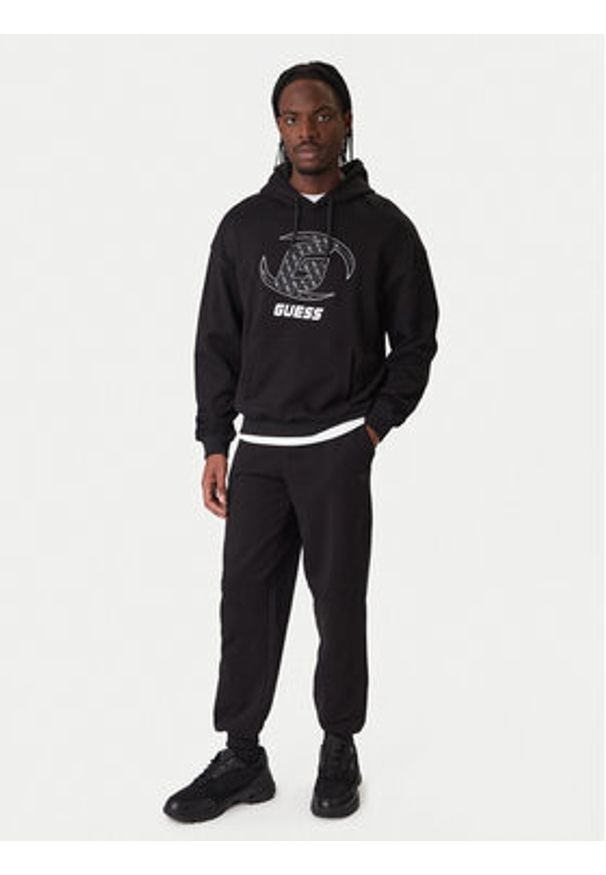 Guess Bluza Z6RQ05 K9YI1 Czarny Regular Fit. Kolor: czarny. Materiał: bawełna