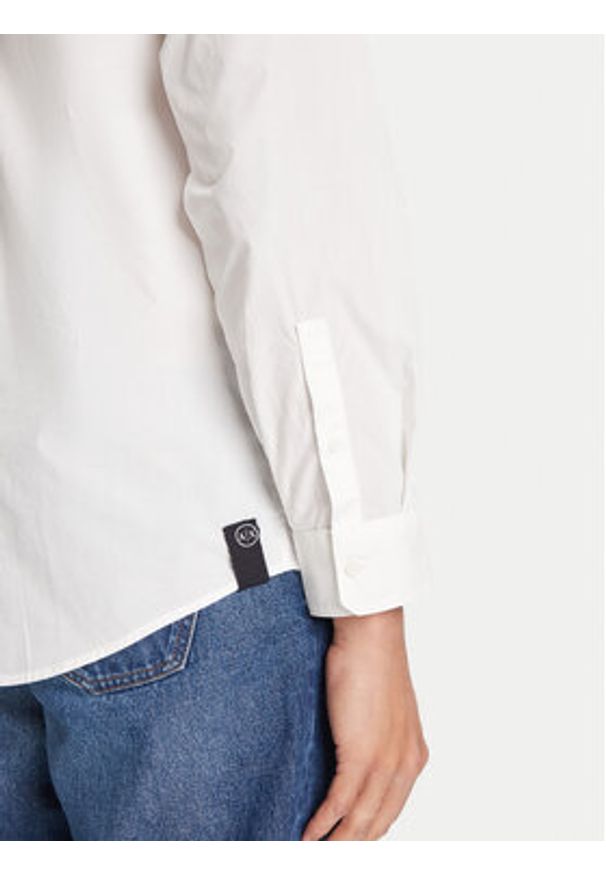 Armani Exchange Koszula XM000959 AF12994 U0009 Biały Regular Fit. Kolor: biały. Materiał: bawełna