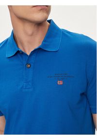 Napapijri Polo Elbas NP0A4GB4 Niebieski Regular Fit. Typ kołnierza: polo. Kolor: niebieski. Materiał: bawełna #4