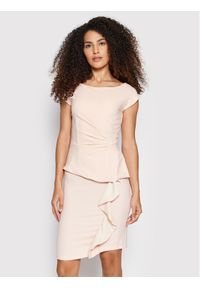 Rinascimento Sukienka koktajlowa CFC0107604003 Różowy Slim Fit. Kolor: różowy. Materiał: syntetyk. Styl: wizytowy