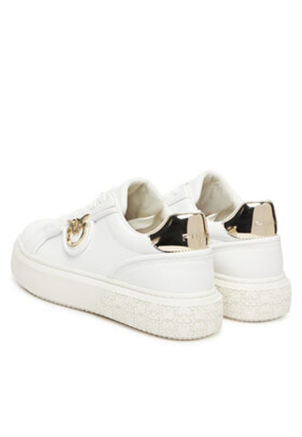 Pinko - PINKO Sneakersy Yoko 06 SS0041P087 Biały. Kolor: biały. Materiał: skóra