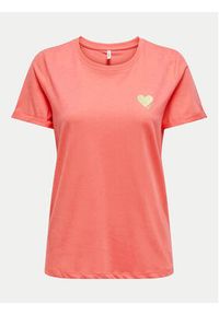 only - ONLY T-Shirt Kita 15244714 Różowy Regular Fit. Kolor: różowy. Materiał: bawełna