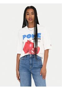 only - ONLY T-Shirt Phoebe 15351369 Biały Regular Fit. Kolor: biały. Materiał: bawełna