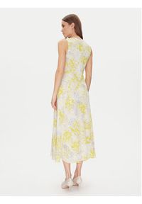 Calvin Klein Sukienka letnia Print Abstract Ecovero Vn Dress LV044B059G Żółty Regular Fit. Kolor: żółty. Materiał: wiskoza. Wzór: nadruk. Sezon: lato