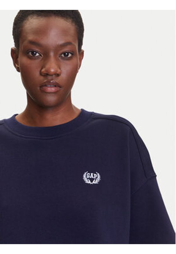 GAP - Gap Bluza 778442-00 Granatowy Oversize. Kolor: niebieski. Materiał: bawełna