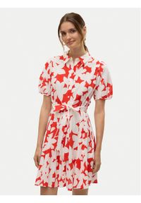 Vero Moda Sukienka koszulowa Dicthe 10303728 Czerwony Regular Fit. Kolor: czerwony. Materiał: bawełna. Typ sukienki: koszulowe #1