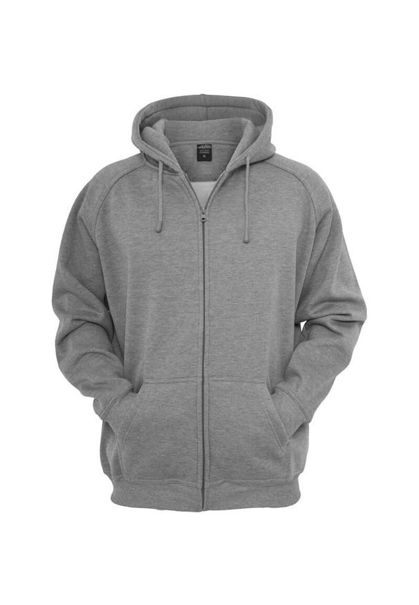 Urban Classics - Bluza z kapturem duże rozmiary Urban Classic zip coton. Typ kołnierza: kaptur. Kolor: szary