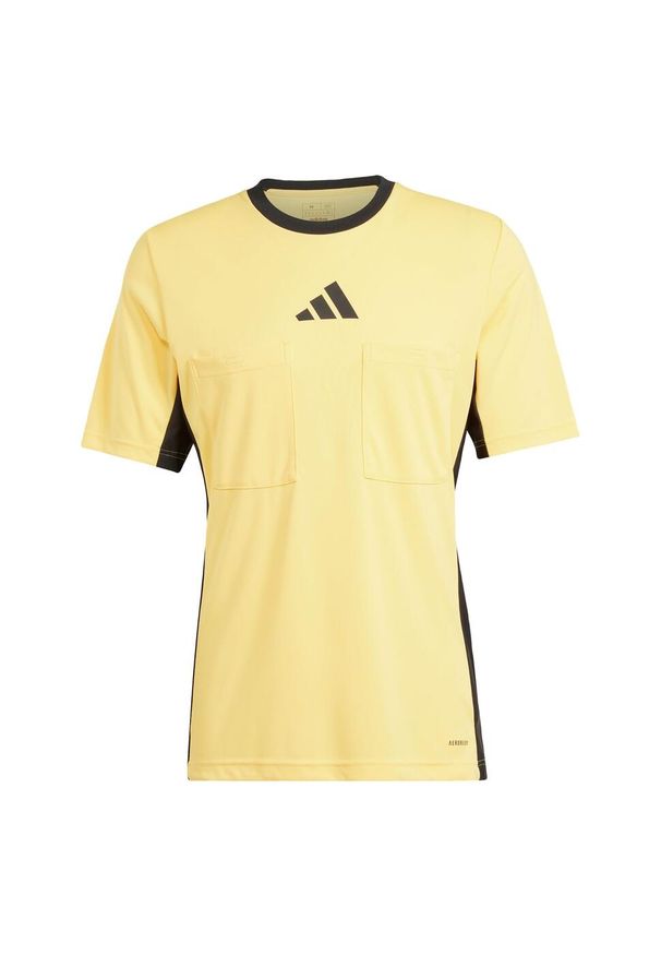 Adidas - Koszulka Referee 24. Kolor: żółty, wielokolorowy, czarny. Materiał: materiał. Sport: piłka nożna