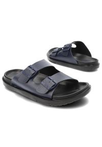 Big-Star - Granatowe Klapki Big Star Wsuwane Obuwie Męskie. Okazja: na co dzień, na plażę. Kolor: niebieski. Materiał: materiał. Sezon: lato. Styl: elegancki, casual, klasyczny, sportowy #5