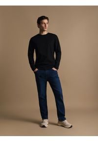 Reserved - Bawełniany longsleeve - czarny. Kolor: czarny. Materiał: bawełna. Długość rękawa: długi rękaw #1