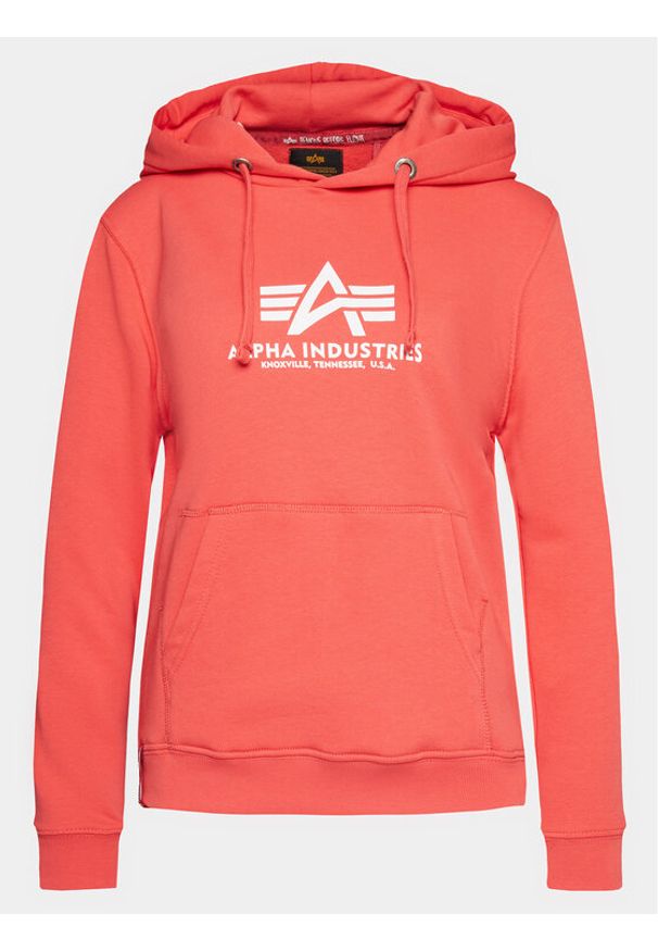 Alpha Industries Bluza New Basic 196032 Czerwony Regular Fit. Kolor: czerwony. Materiał: bawełna