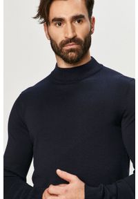 Premium by Jack&Jones - Sweter. Okazja: na co dzień. Kolor: niebieski. Materiał: dzianina. Długość rękawa: długi rękaw. Długość: długie. Styl: casual #1