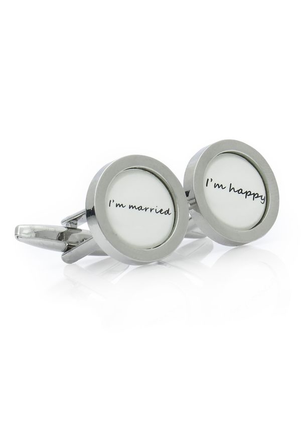 Modini - Spinki do mankietów - I'm happy, I'm married A265