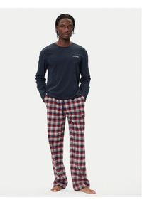 Guess Piżama U5BX00 K0400 Granatowy Regular Fit. Kolor: niebieski. Materiał: bawełna #1