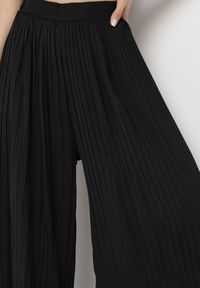 Born2be - Czarne Spodnie Plisowane Szerokie z Wyższym Stanem Elirnasse. Stan: podwyższony. Kolor: czarny #2