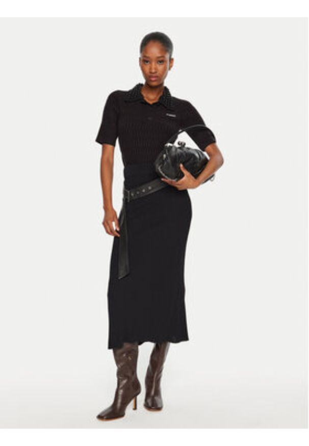 Pinko Sweter Egyptian 104363 A27J Czarny Regular Fit. Kolor: czarny. Materiał: syntetyk