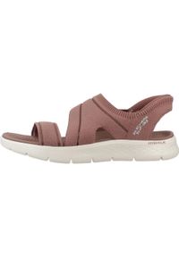 skechers - Sandały Skechers Model Slip-ins Go Walk Flex Kolor Brązowy. Kolor: brązowy. Materiał: materiał