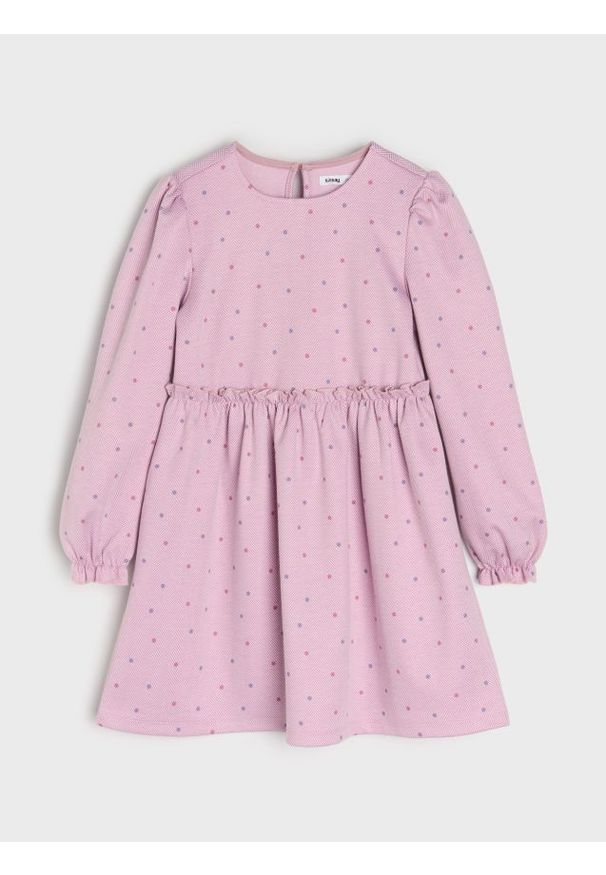 Sinsay - Sukienka babydoll w kropki - wielobarwny. Wzór: kropki