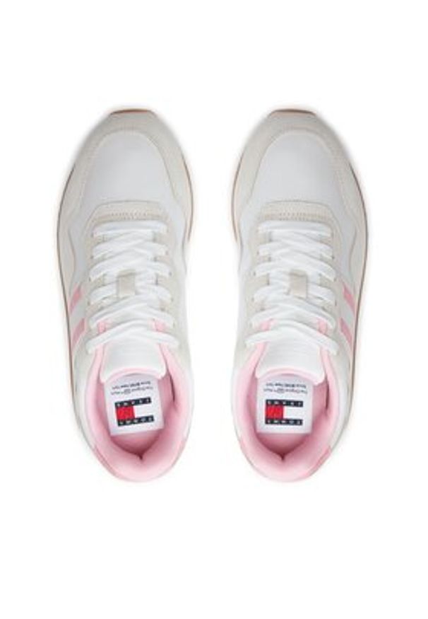 Tommy Jeans Sneakersy Tjw Eva Runner Mat Mix Ess EN0EN02510 Różowy. Kolor: różowy. Materiał: zamsz, skóra