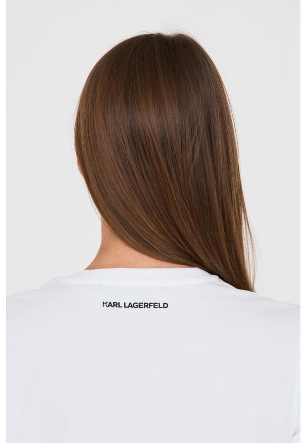 Karl Lagerfeld - KARL LAGERFELD Biały t-shirt Ikonik 2.0. Kolor: biały. Materiał: bawełna