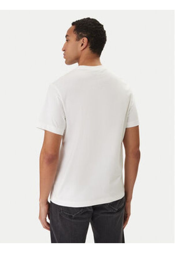 Calvin Klein Jeans T-Shirt Easy Monologo LV04RC275G Biały Regular Fit. Kolor: biały. Materiał: bawełna